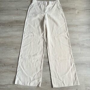 House of Harlow 1960 Cream Pinstripe Wide-Leg Trousers